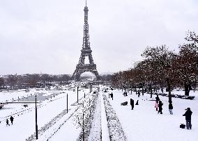 Paris Under The Snow - Eiffel Tower
