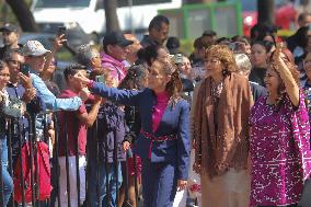 Unveil Ceremony Statues of Heroic Mexican Women - Mexico
