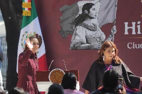 Unveil Ceremony Statues of Heroic Mexican Women - Mexico