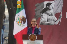Unveil Ceremony Statues of Heroic Mexican Women - Mexico