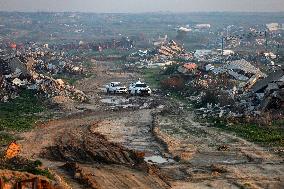 Hamas Members Search for The Remains of The Last Israeli Hostage - Gaza