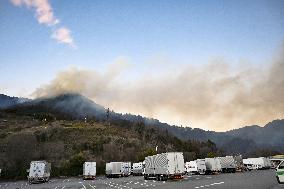 Wildfire in Yamanashi Pref.