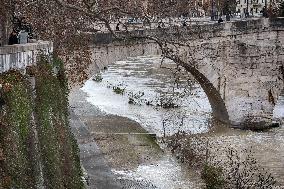 High Water Continues on Tiber River - Rome