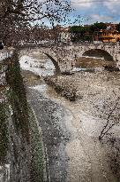 High Water Continues on Tiber River - Rome