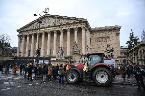 Farmers Protest In Front Of The National Assembly - Paris