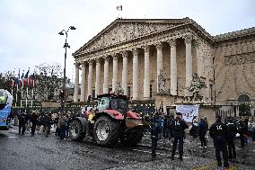 Farmers Protest In Front Of The National Assembly - Paris