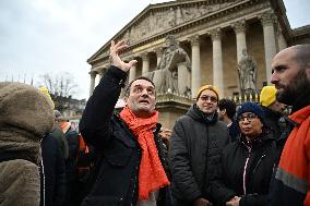 Farmers Protest In Front Of The National Assembly - Paris