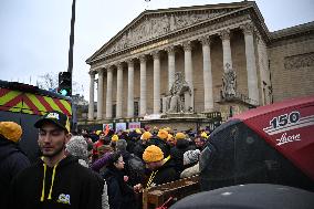 Farmers Protest In Front Of The National Assembly - Paris