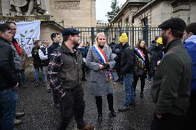 Farmers Protest In Front Of The National Assembly - Paris