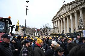 Farmers Protest In Front Of The National Assembly - Paris