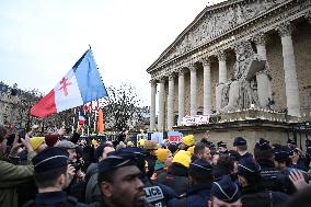 Farmers Protest In Front Of The National Assembly - Paris