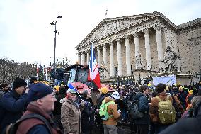 Farmers Protest In Front Of The National Assembly - Paris