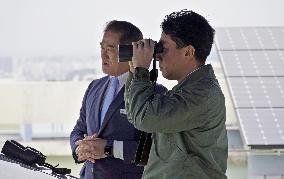 Japan defense minister visits Okinawa Pref.