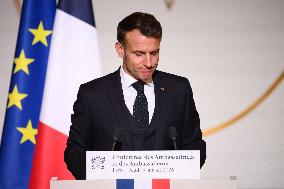 President Macron At 2026 Ambassadors Conference - Paris