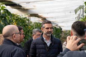 Pacheco Visits Farm Affected By 2024 DANA - Spain