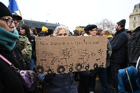 Farmers Protest In Front Of The National Assembly - Paris