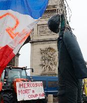 Farmers' Demonstration in Front of Arc De Triomphe - Paris