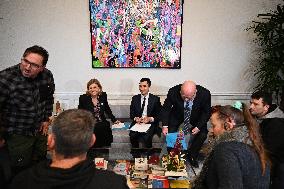 French National Assembly President Meets Farmers’ Union - Paris