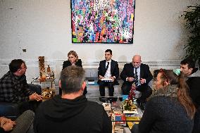 French National Assembly President Meets Farmers’ Union - Paris