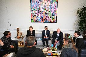 French National Assembly President Meets Farmers’ Union - Paris