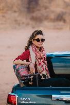 Queen Rania of Jordan Tours Wadi Rum - Jordan