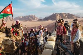 Queen Rania of Jordan Tours Wadi Rum - Jordan