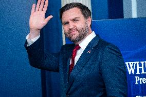 Vice President JD Vance SpeakS During WH Press Briefing