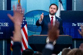 Vice President JD Vance SpeakS During WH Press Briefing