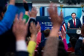 Vice President JD Vance SpeakS During WH Press Briefing