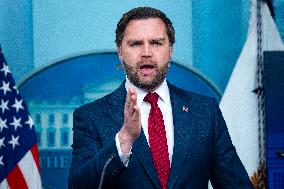 Vice President JD Vance SpeakS During WH Press Briefing