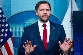Vice President JD Vance SpeakS During WH Press Briefing