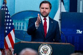 Vice President JD Vance SpeakS During WH Press Briefing