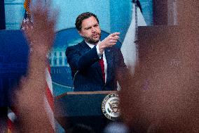 Vice President JD Vance SpeakS During WH Press Briefing