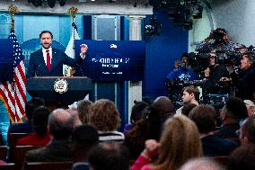 Vice President JD Vance SpeakS During WH Press Briefing