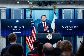 Vice President JD Vance SpeakS During WH Press Briefing