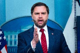 Vice President JD Vance SpeakS During WH Press Briefing