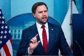 Vice President JD Vance SpeakS During WH Press Briefing
