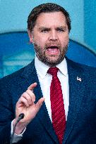 Vice President JD Vance SpeakS During WH Press Briefing