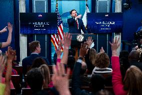 Vice President JD Vance SpeakS During WH Press Briefing