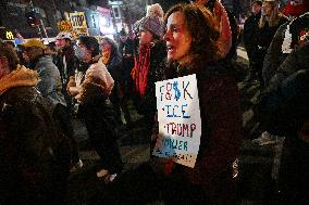Protesters demonstrate against raids conducted by the US Immigration and Customs Enforcement (ICE)  OD