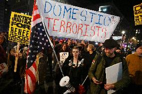 Protesters demonstrate against raids conducted by the US Immigration and Customs Enforcement (ICE)  OD