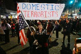 Protesters demonstrate against raids conducted by the US Immigration and Customs Enforcement (ICE)  OD