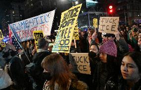 Protesters demonstrate against raids conducted by the US Immigration and Customs Enforcement (ICE)  OD