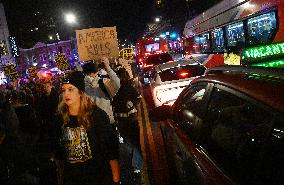 Protesters demonstrate against raids conducted by the US Immigration and Customs Enforcement (ICE)  OD