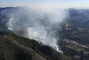 Wildfire in Yamanashi Pref.