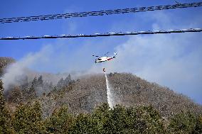 Wildfire in Yamanashi Pref.