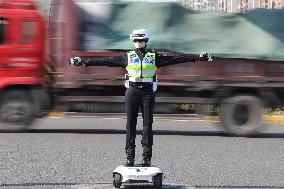 First AI Traffic Police Robot in Anhui