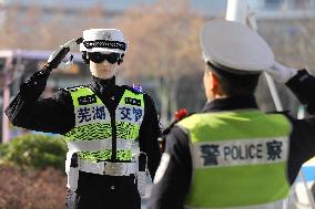 First AI Traffic Police Robot in Anhui