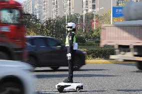 First AI Traffic Police Robot in Anhui