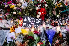 Memorial After Fatal Shooting - Minneapolis